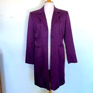 Classiques Entier Vintage Purple Long Tailored Jacket with Pockets Size 8